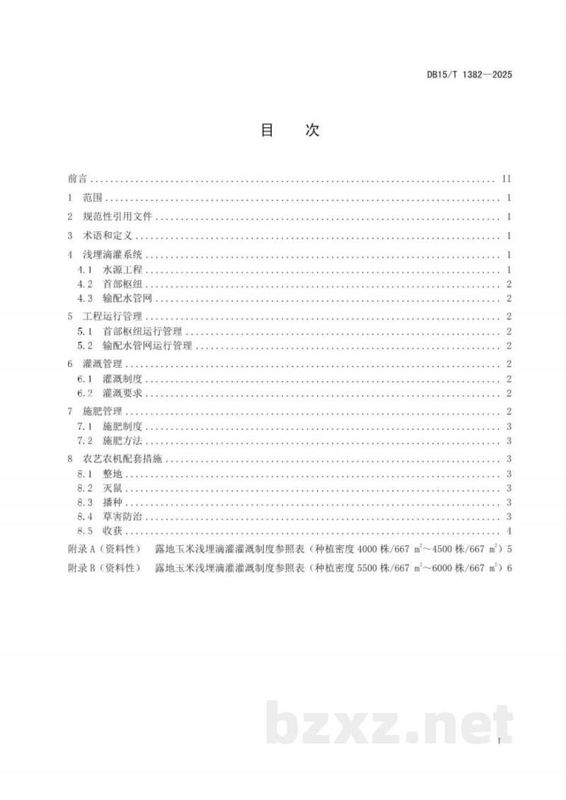 DB15/T 1382-2025露地玉米浅埋滴灌技术规程