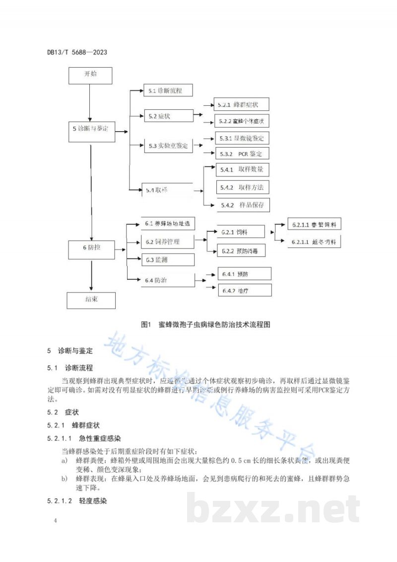 DB13/T 5688-2023蜜蜂微孢子虫病绿色防治技术规程