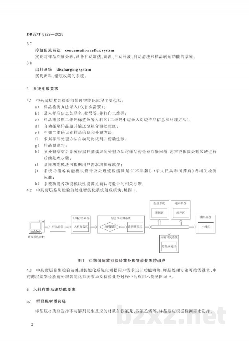 DB32/T 5328-2025中药薄层鉴别检验前处理智能化系统技术规范