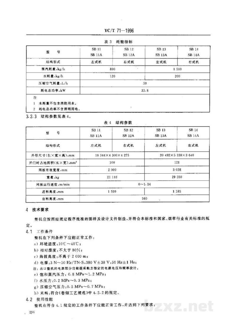 YC/T 71-1996烟草机械 SB11～14型白肋烟烘干机 