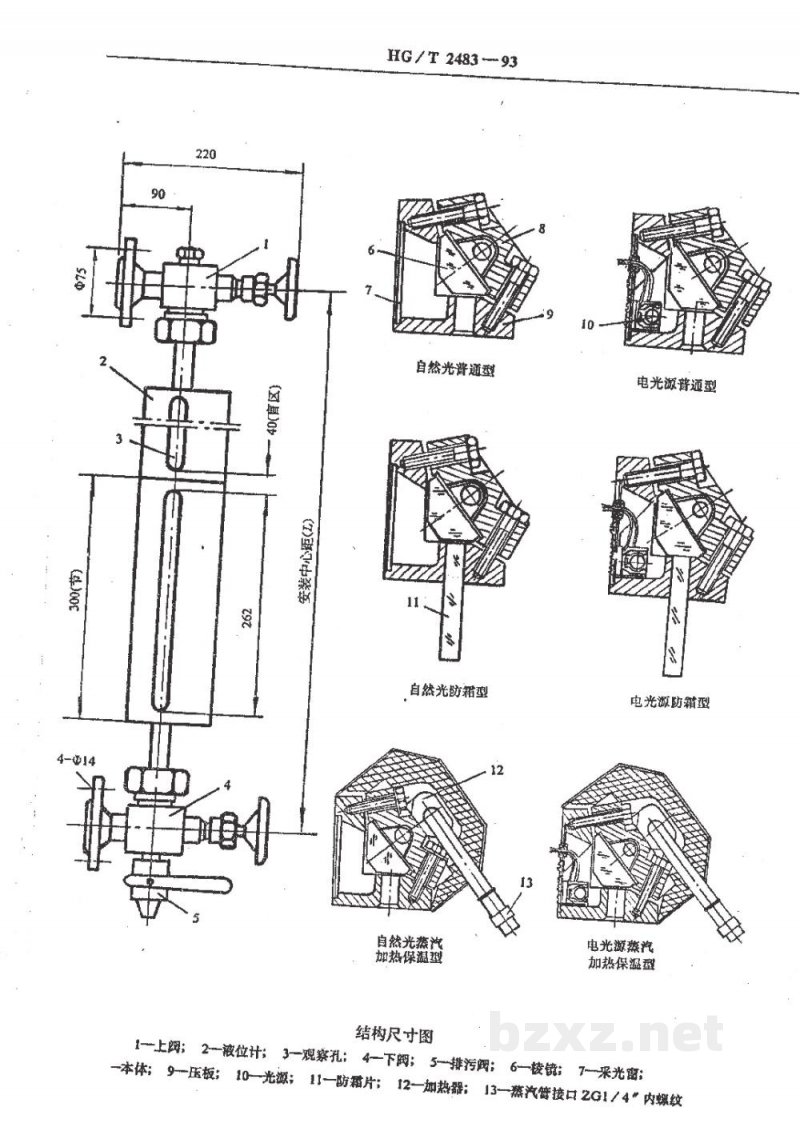 HG/T 2483-1993棱镜透反射式双色液位计技术条件