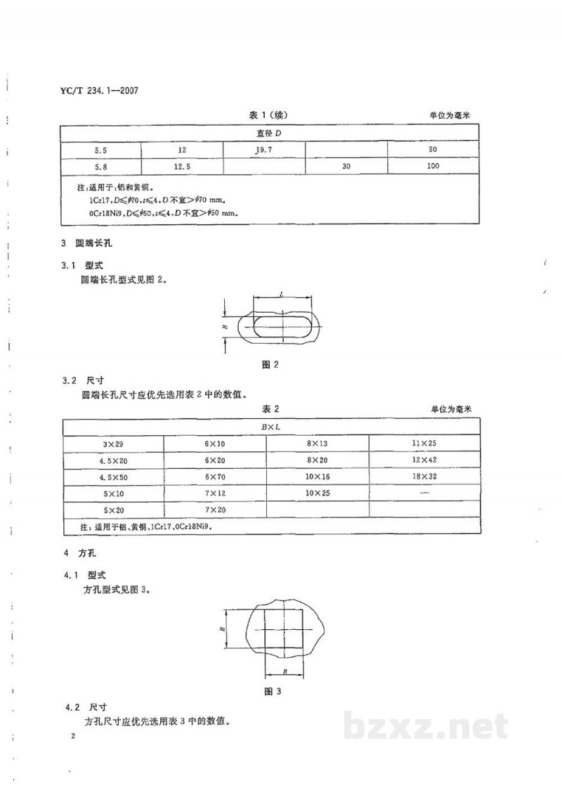 YC/T 234.1-2007薄平板冲切结构要素　第1部分：冲孔