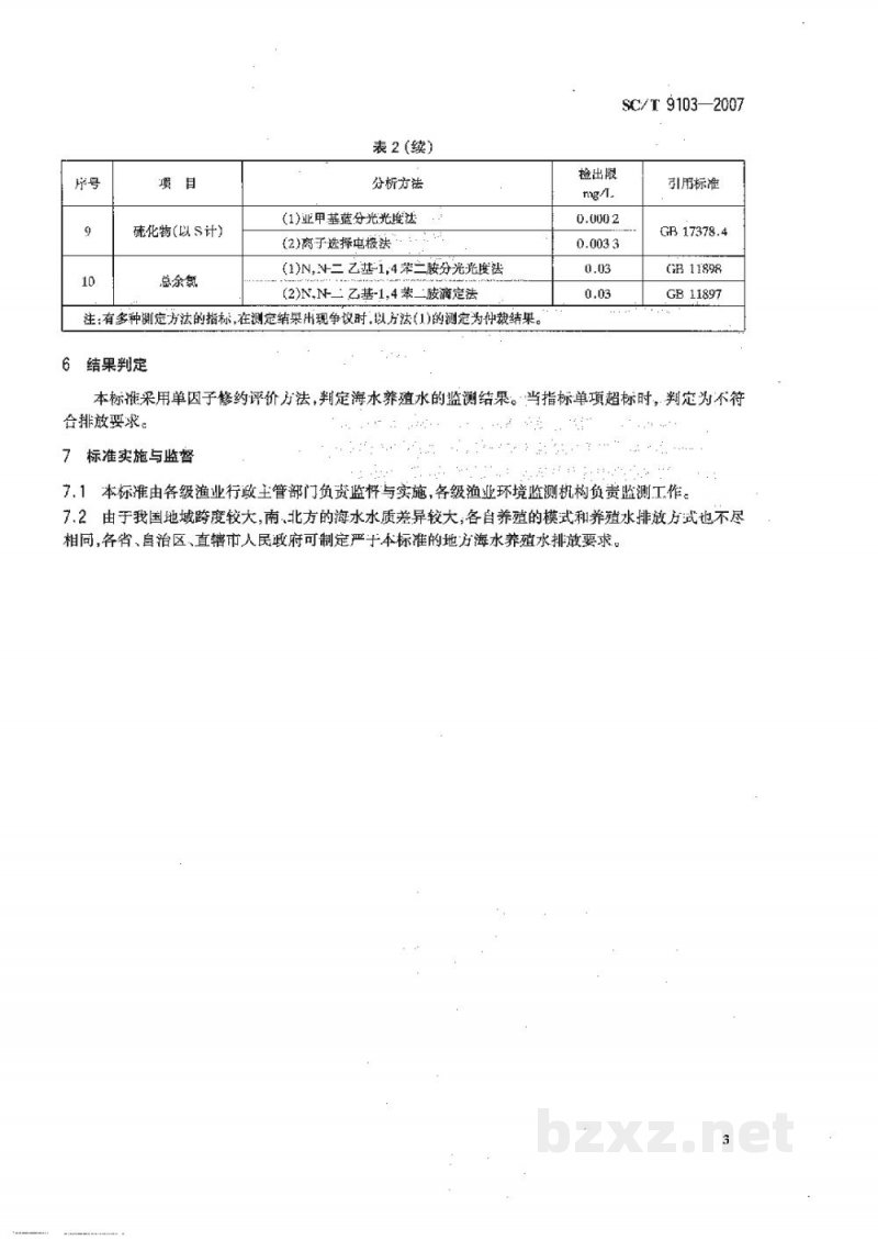 SC/T 9103-2007海水养殖水排放要求