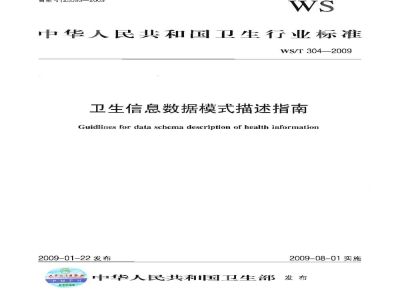 WS/T 304-2009卫生信息数据模式描述指南