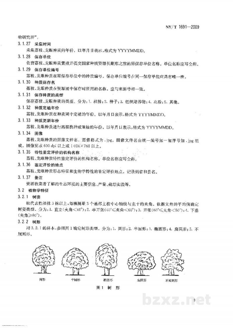 NY/T 1691-2009荔枝、龙眼种质资源描述规范
