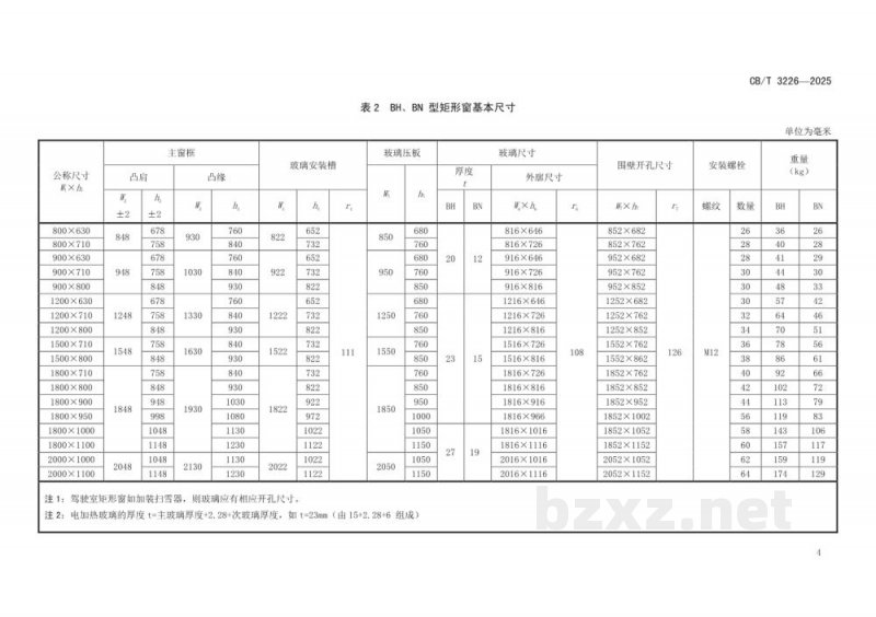 CB/T 3226-2025 驾驶室固定矩形窗