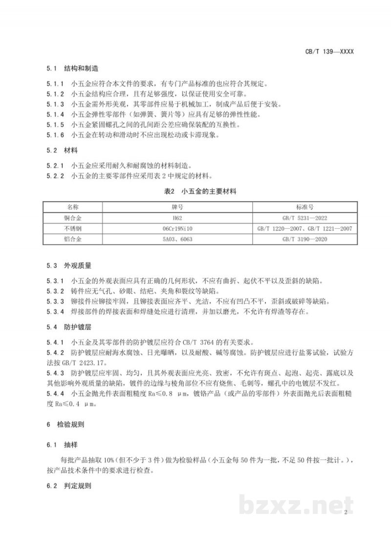 CB/T 4570-2025 船用小五金通用技术条件