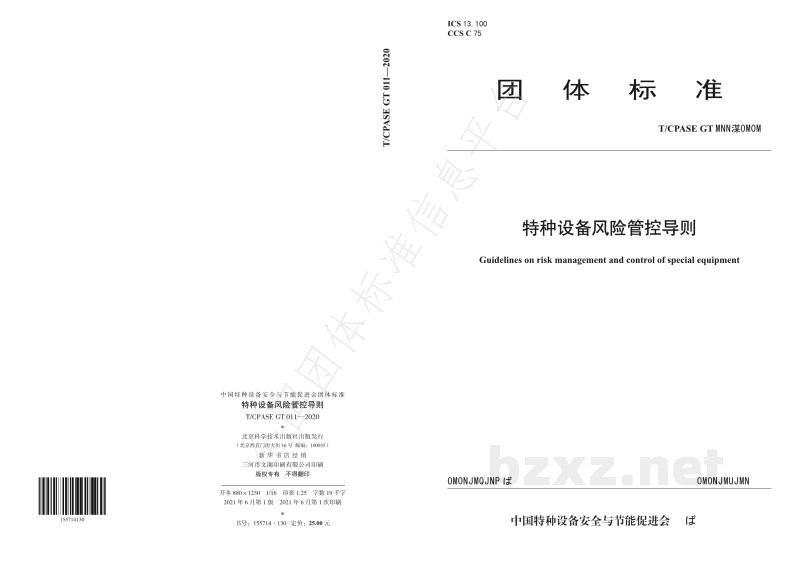 T/CPASE GT011-2020特种设备风险管控导则