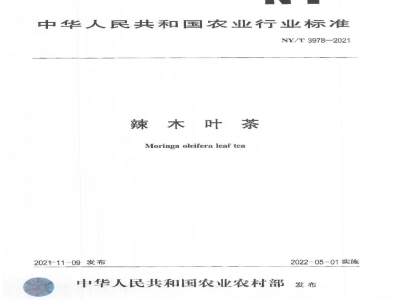 NY/T 3978-2021辣木叶茶