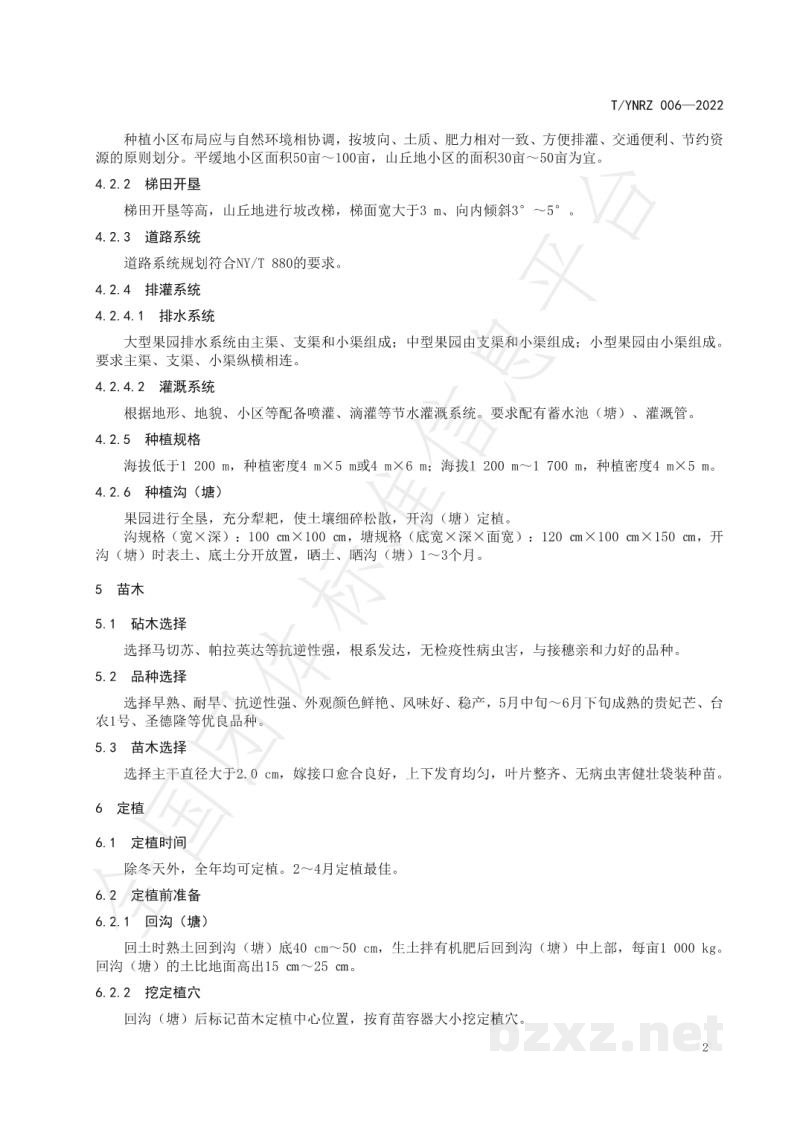 T/YNRZ 006-2022红河流域芒果种植技术规范