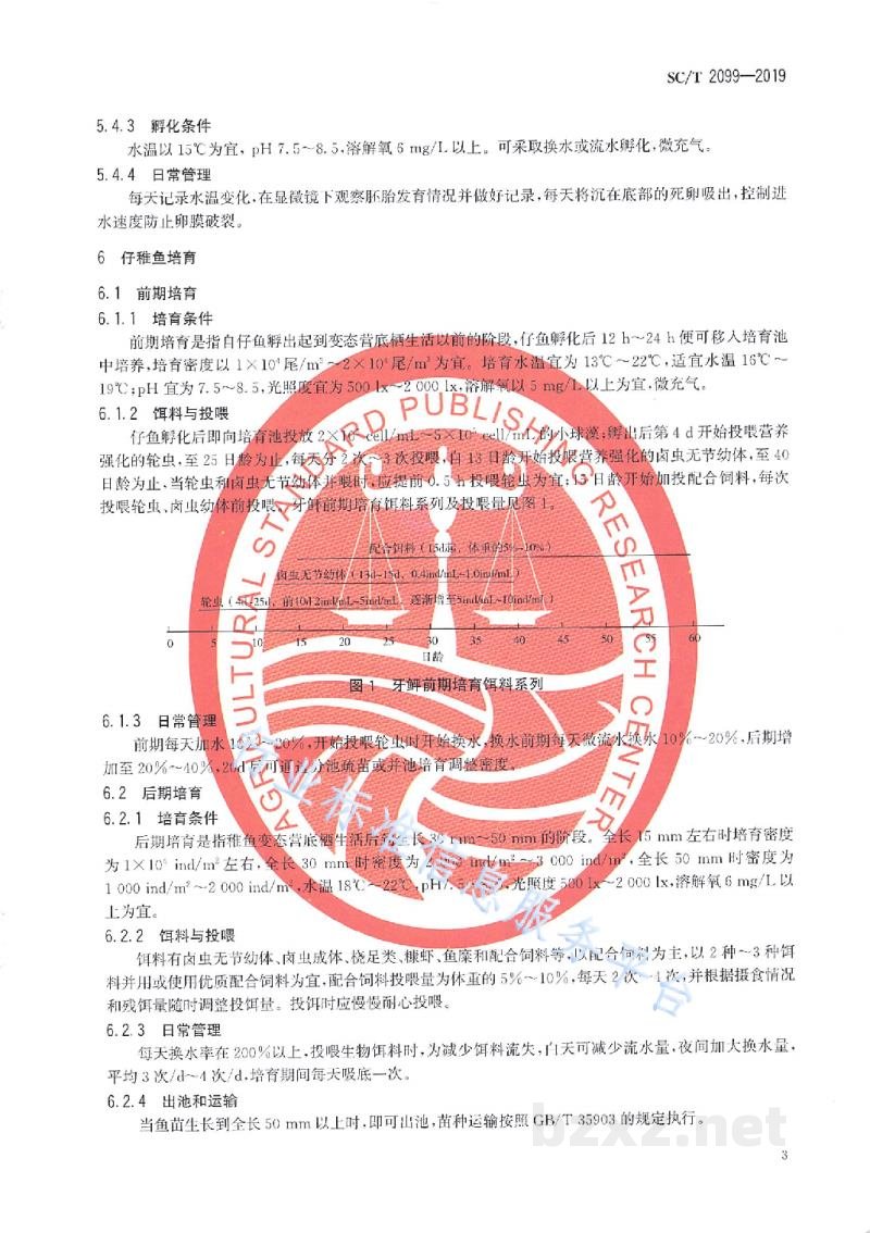 SC/T 2099-2019牙鲆人工繁育技术规范