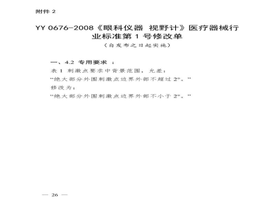 YY/T 0676-2008眼科仪器　视野计