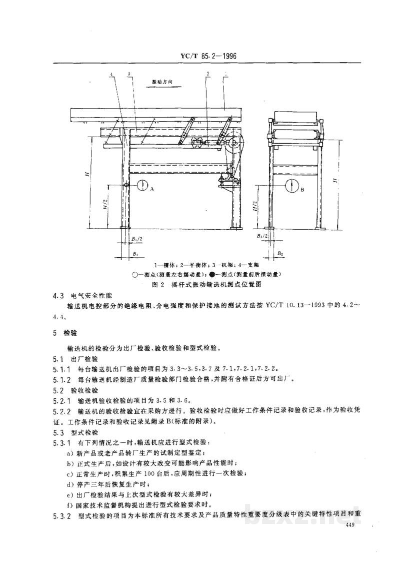 YC/T 85.2-1996烟草机械 振动式输送机 第2部分:技术条件 