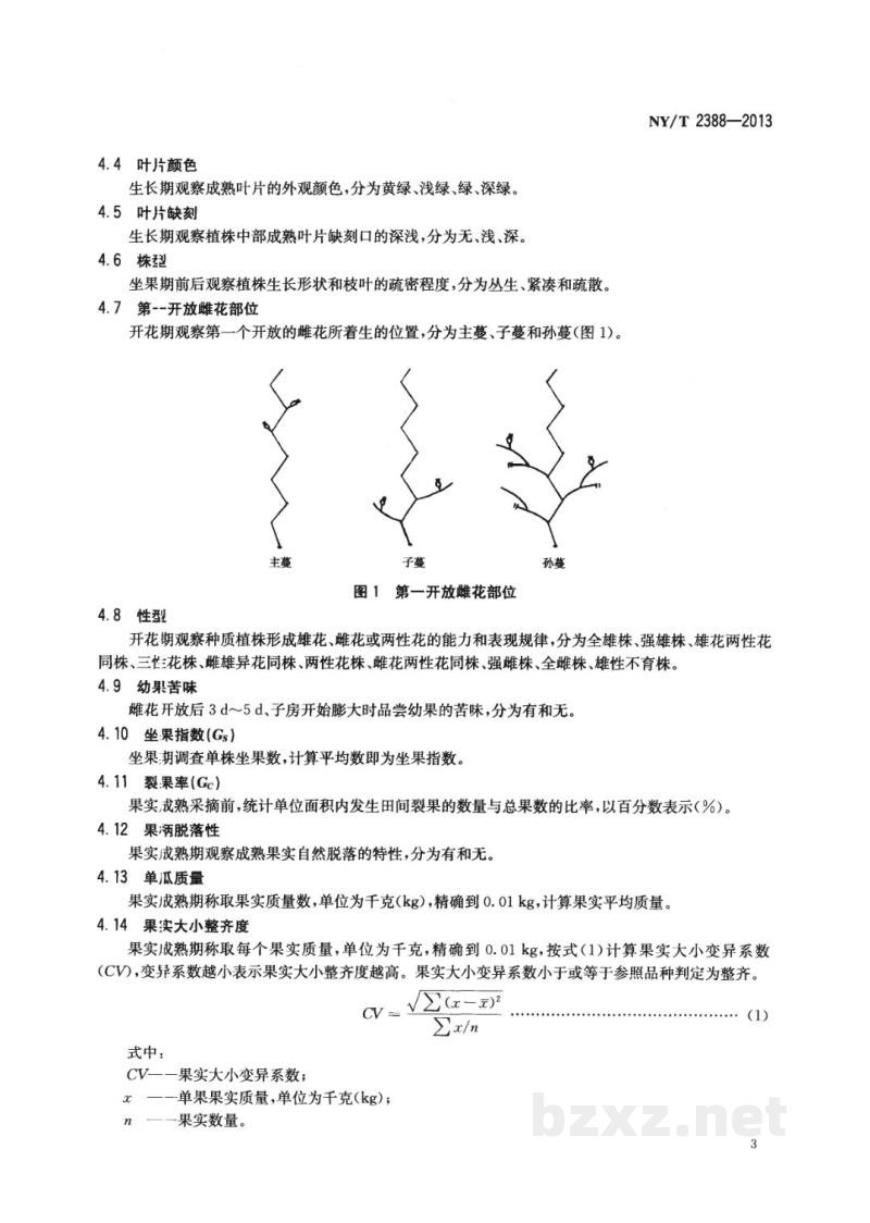 NY/T 2388-2013农作物优异种质资源评价规范甜瓜