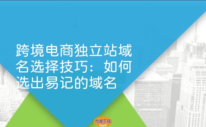 跨境电商独立站域名选择技巧：如何选出易记的域名