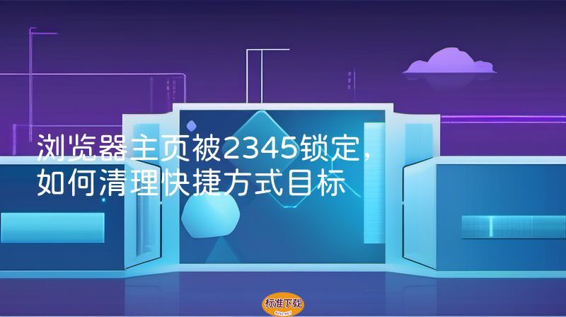 浏览器主页被2345锁定，如何清理快捷方式目标