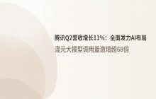 腾讯第二季度营收同比增长11%全面推进人工智能业务布局