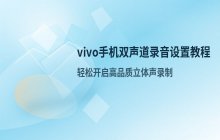 vivo手机录音声道设置 方法 切换左右声道录音
