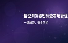 悟空浏览器已保存密码查看方式_管理浏览器存储的账号密码