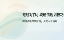 蛙蛙写作小说剧情规划技巧_构建清晰的故事脉络