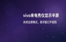 vivo手机来电秀仅显示半屏效果的设置方法