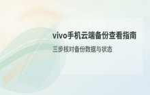 查看vivo手机云端备份内容的具体步骤