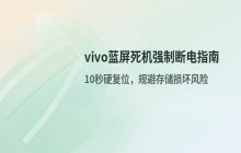 vivo手机蓝屏死机时强制断电重启的按键组合
