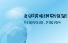 处理驱动精灵提示网络异常无法更新的技巧