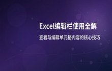 Excel编辑栏功能详解与常见编辑技巧