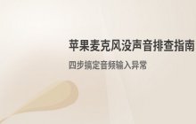 苹果设备麦克风没有声音的排查步骤 重新设置系统音频输入选项
