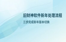 旧财神软件的日常处理流程_新年版本切换操作说明