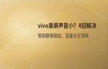 vivo手机录屏时声音太小的调节方法 如何增大录屏音量