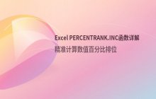 Excel PERCENTRANK.INC函数计算百分位数的应用