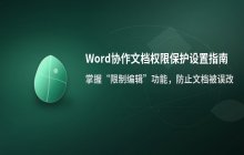 Word协作文档的权限保护设置_安全功能说明