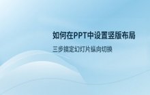 如何在PPT演示文稿中将页面设置为竖版布局