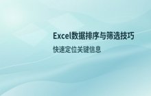 Excel数据排序与筛选操作 快速定位关键信息