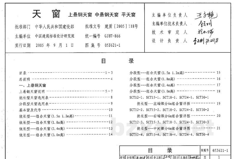 天窗－上悬钢天窗、中悬钢天窗、平天窗