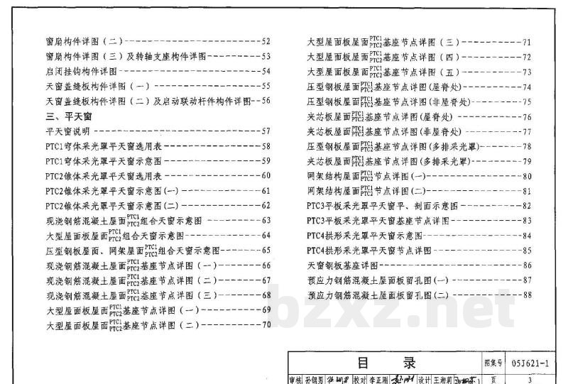 天窗－上悬钢天窗、中悬钢天窗、平天窗