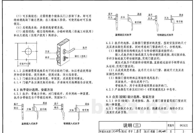 门、窗、幕墙窗用五金附件