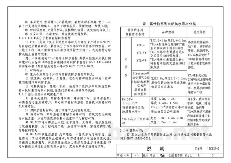 自粘防水材料建筑构造（二）