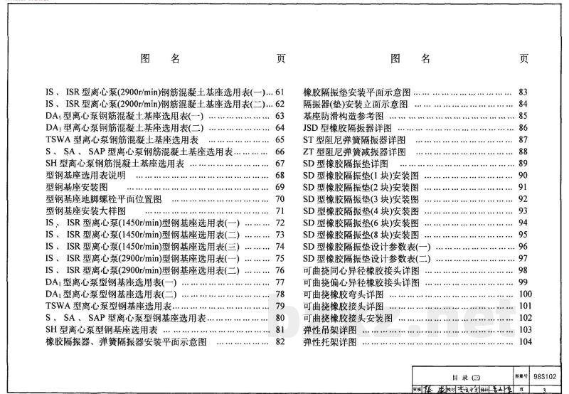 卧式水泵隔振及其安装