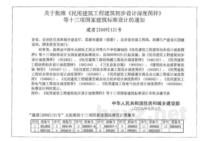 民用建筑工程电气设计深度图样(2009年合订本)