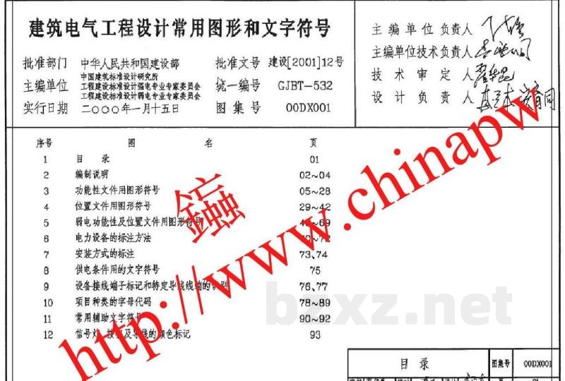 建筑电气工程设计常用图形和文字符号