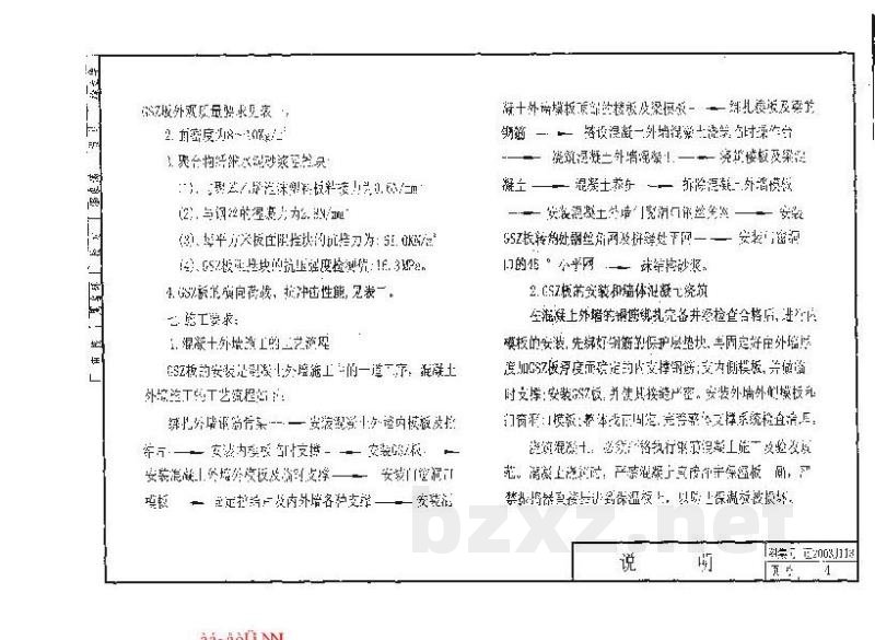  GSZ板墙体保温构造（现浇混凝土外墙阻推块型外保温自挂板）