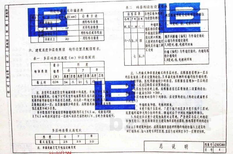  建筑物抗震节点构造（多层砖房、底层框架砖房、内框架砖房）