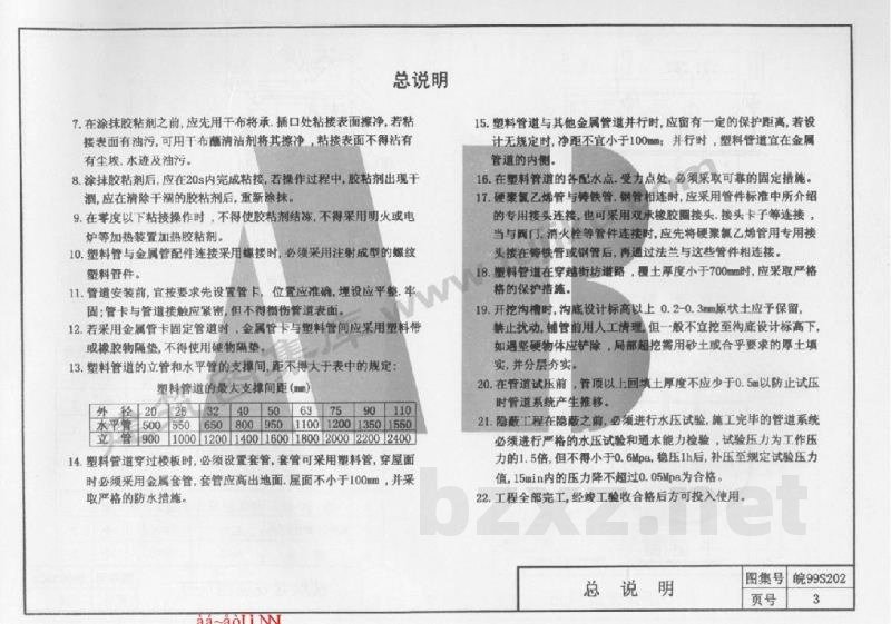  硬聚氯乙烯给水管安装