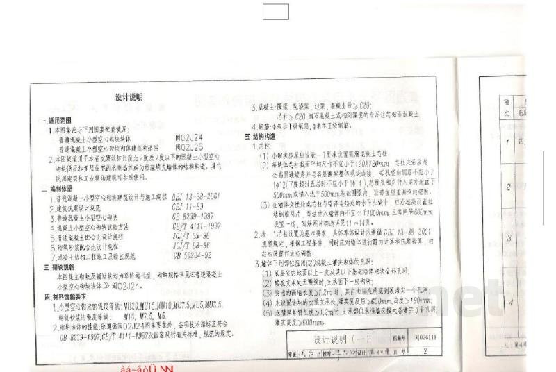  普通混凝土小型空心砌块砌体结构构造图