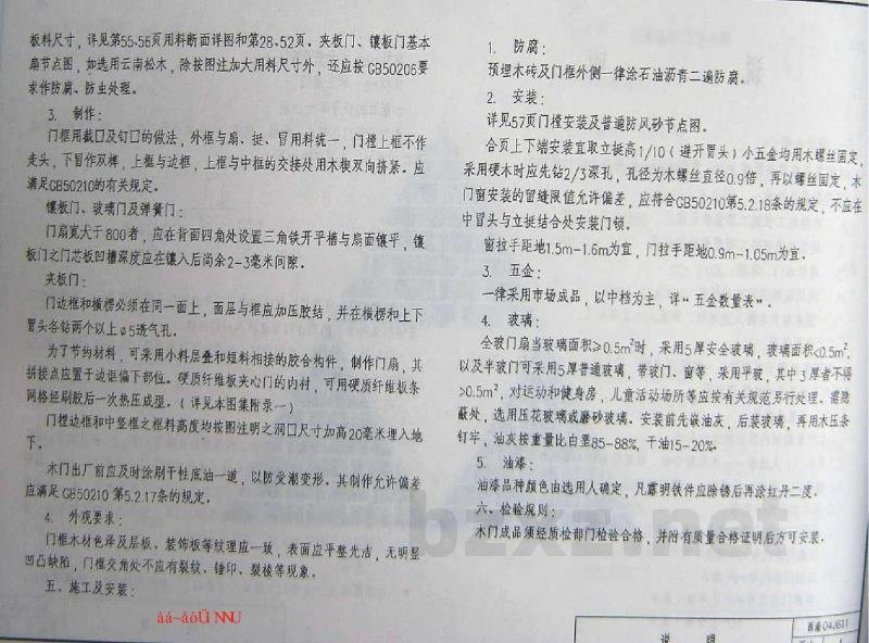  常用木门