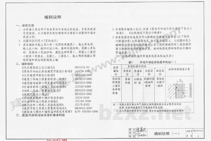  外墙外保温系统构造图集（七）JA膨胀玻化微珠保温砂浆外墙外保温系统