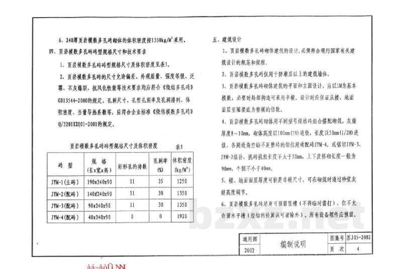  页岩模数多孔砖（JYM砖）建筑构造